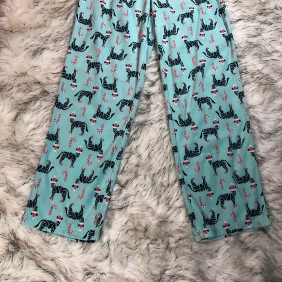 NWOT SO Blue Zebra Print Christmas Themed PJ Pants - Picture 4 of 13